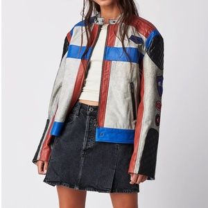 NWT Muubaa Leather Racing Moto Jacket Free People